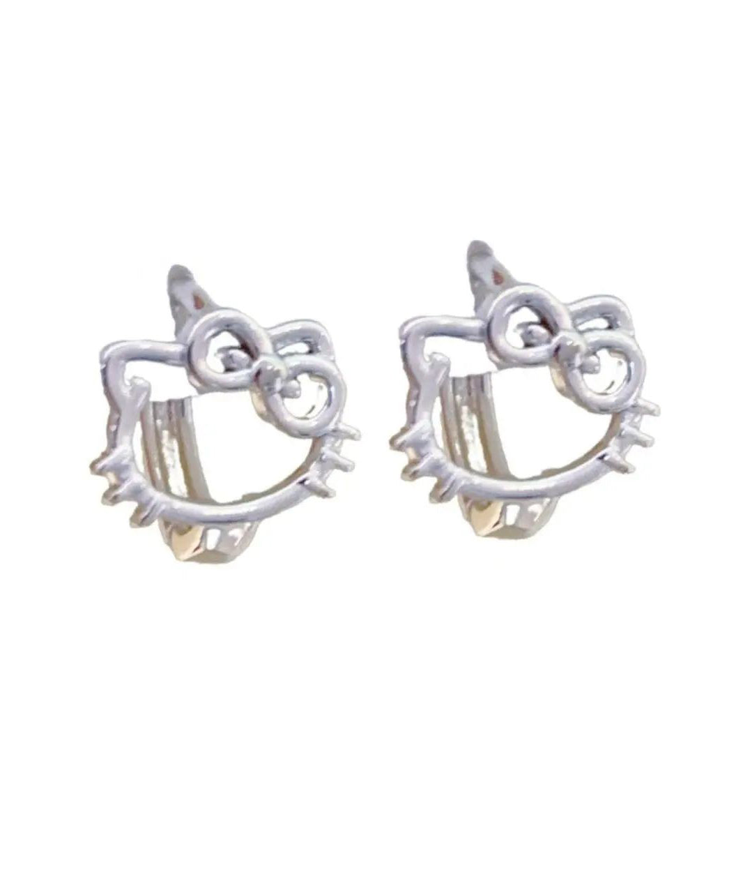 KT DIY Earrings Cat Copper Stud Zircon