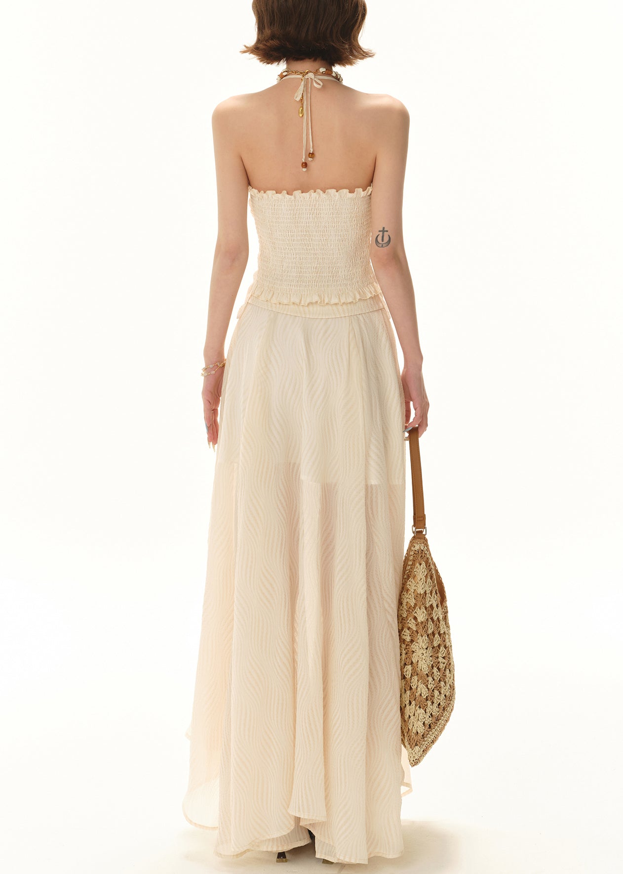 Tops Lace Apricot And Set Skirts Patchwork Elegant Pieces Two