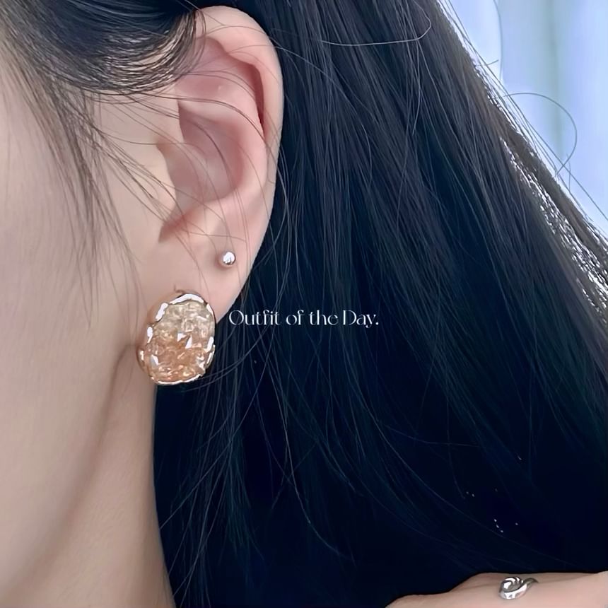 925 Earring Silver Sterling Crystal Stud