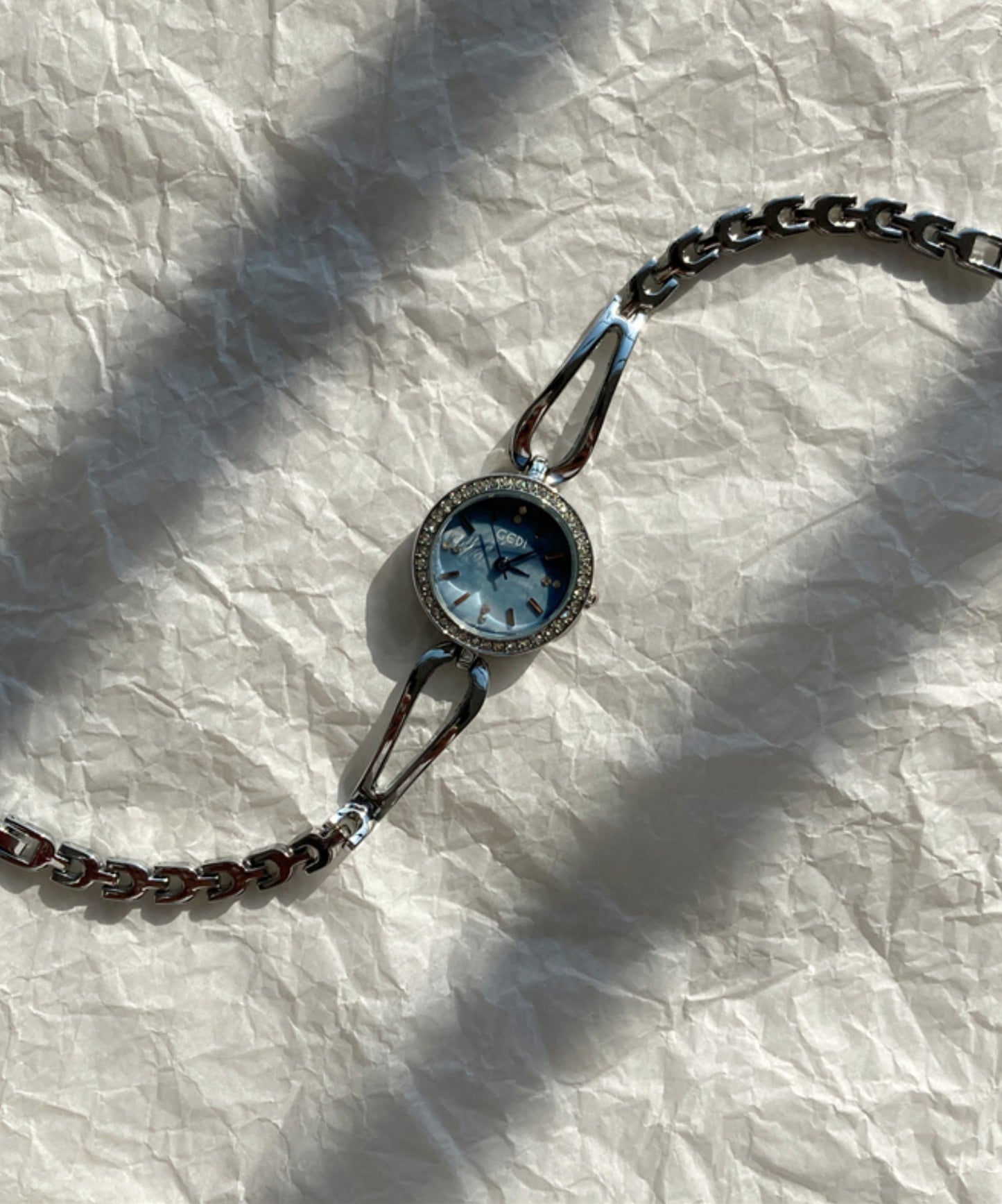 Zircon Watches Blue Quartz Alloy Movement Novelty