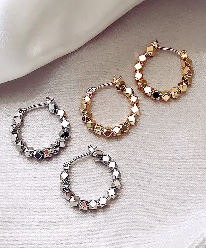 Earrings Original Silver Copper Gold Overgild Broken Hoop Design