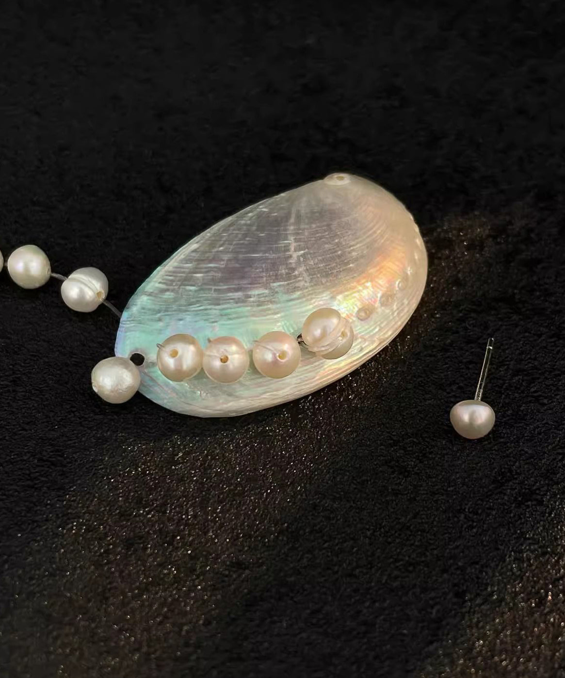 White Drop Shell Design Alloy Earrings Pearl Original Tassel