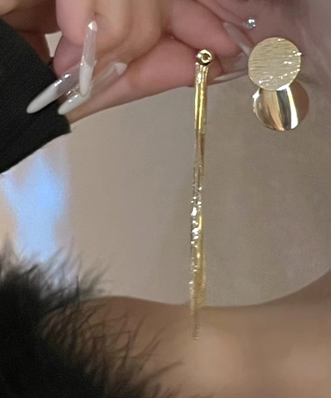 Silk Skinny Earrings Metal Drop Tassel Sequins