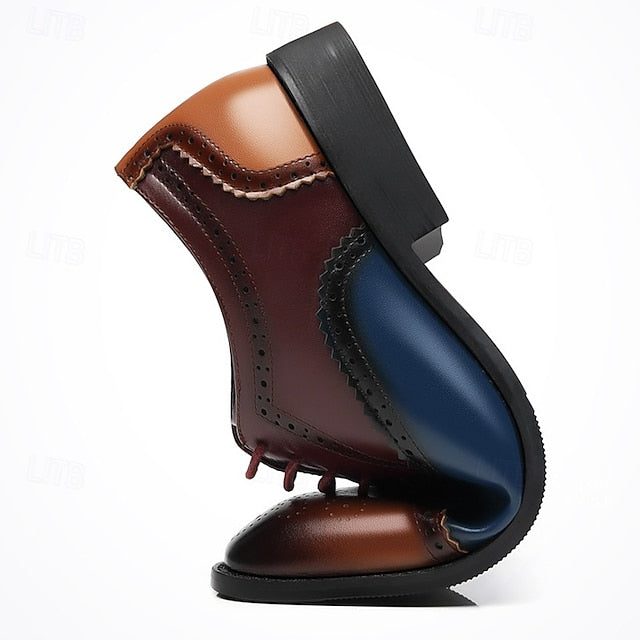 – Faux Brown Men's and Two-Tone Shoes Brogue Black