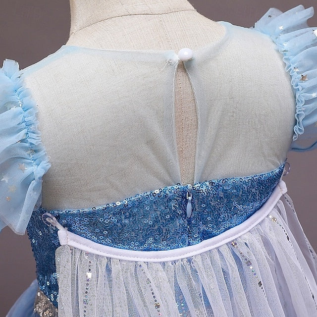 Dress Girl Flower Cloak Elsa Frozen Princess Girls'