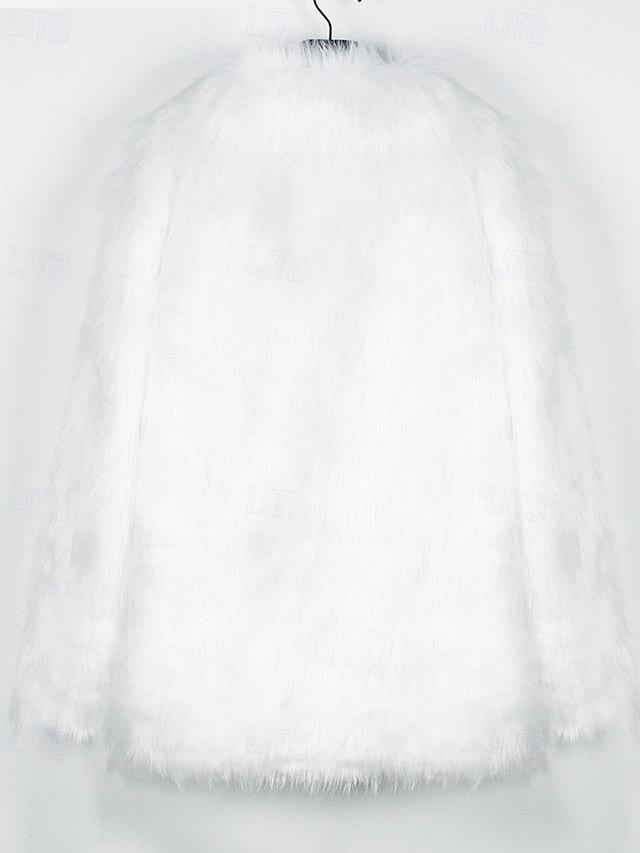 Coat Women's Comfortable Fur Furs Faux Warm