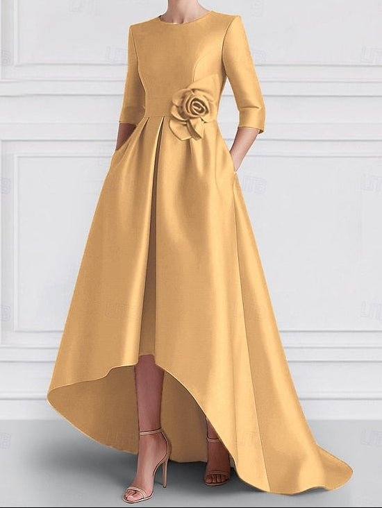 Formal Evening A-Line Elegant Asymmetrical Gown Dress Wedding