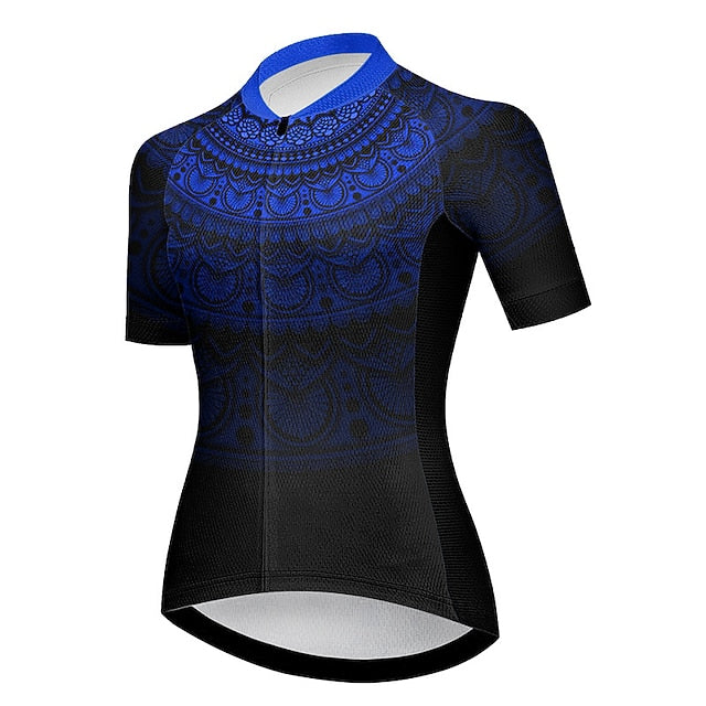 Women's Cycling Jersey Graphic Short Sleeve Bike Jersey Top