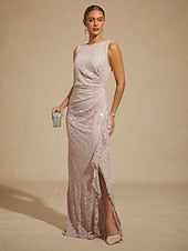 Women's Sequins Maxi Dress Sheath Dress Elegant Party