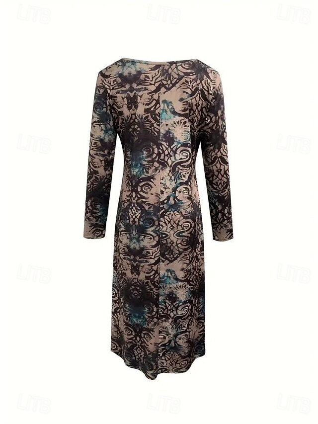 Women's Midi Dress Sheath Dress T Shirt Dress Tee Dress