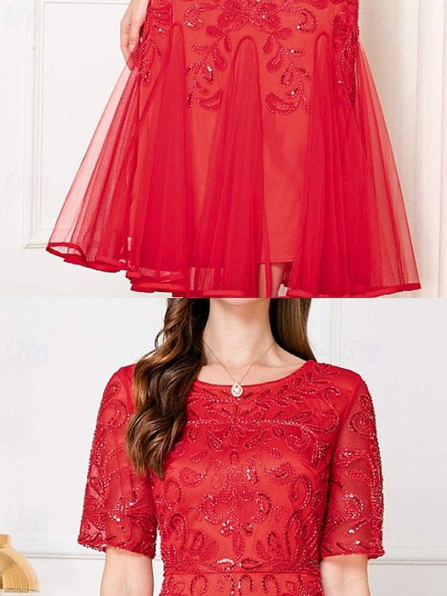 Vintage Bride A-Line Mother Elegant the Beaded V Dress of Party