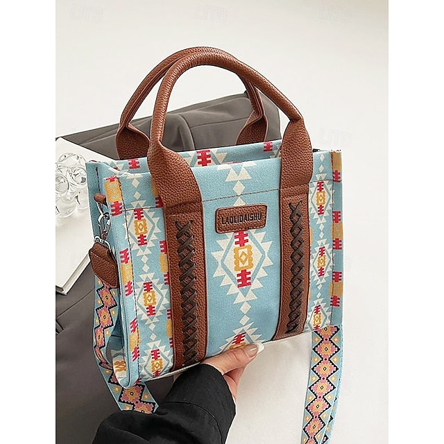 – Ethnic Bag Vintage-Inspired Women's Tote Print Boho