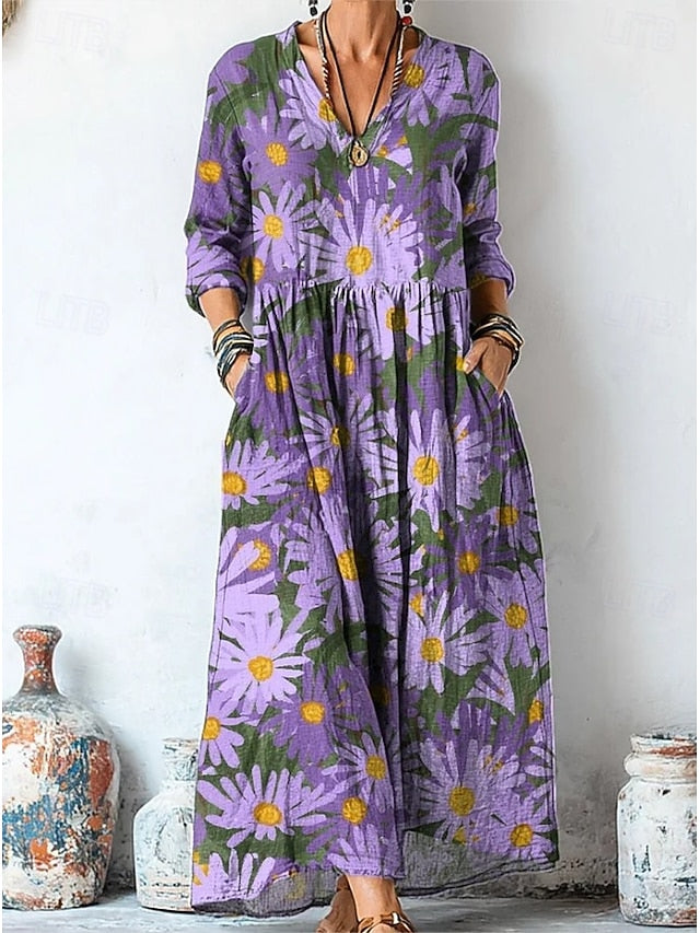 Women's Maxi Dress A Line Dress Vacation Casual Boho Going