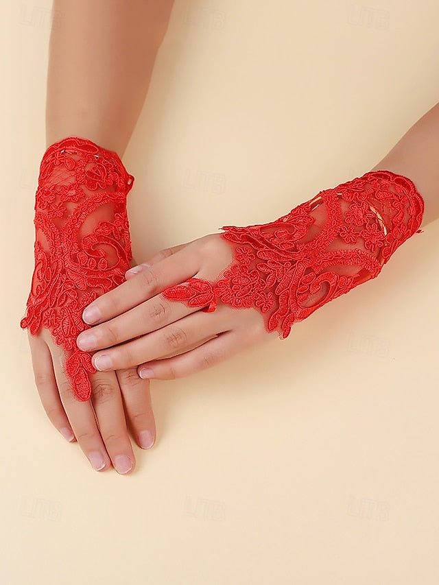 Wedding Lace White Vintage Gloves Fingerless Bridal – Elegant
