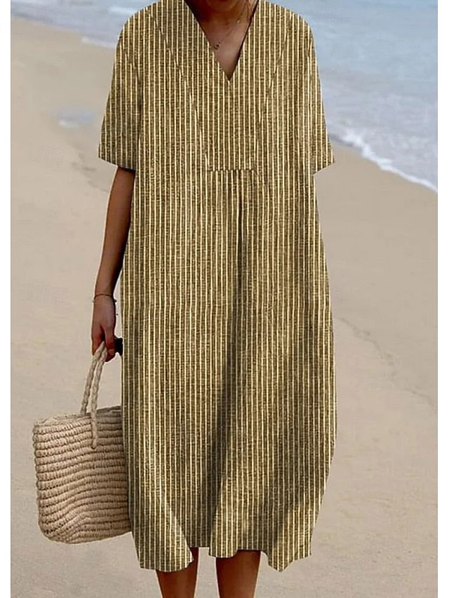 Women's Midi Dress Sundress A Line Dress Vacation Casual