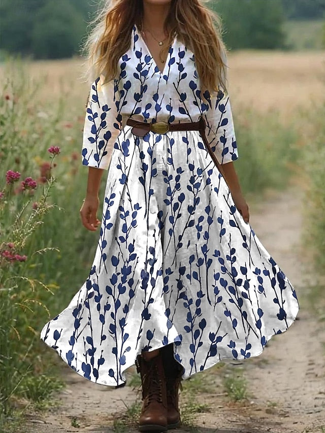 Women's Boho Dress Western Dress Vintage Maxi Dress