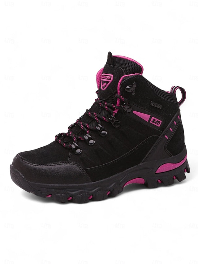 Women's Waterproof Hiking Boots – Purple High-Top Outdoor