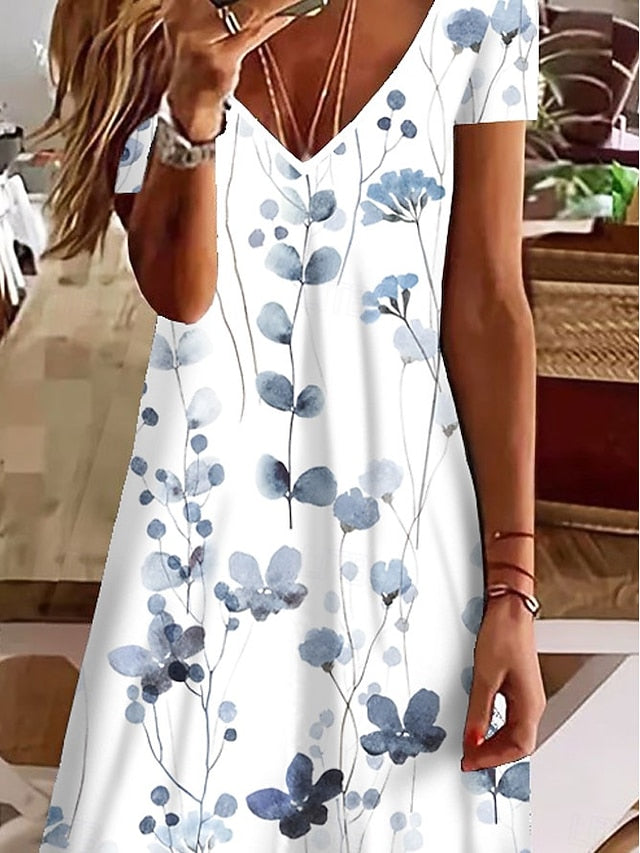 Women's Mini Dress Petite Dress T Shirt Dress Tee Dress