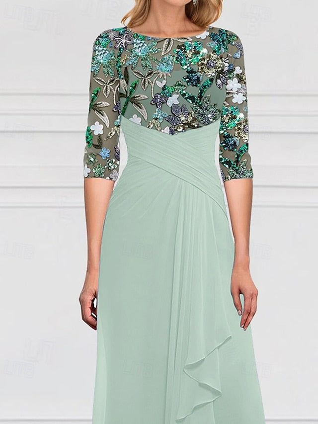 SkyBeaded Gown of the Bride A-Line Dress Sparkle Mother