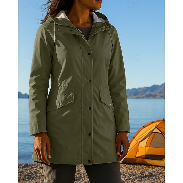 Women's Rain Coat Outdoor Waterproof Windproof Hiking