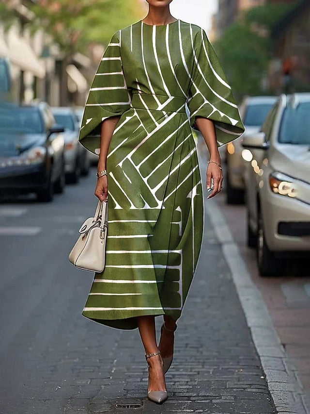 Women's Midi Dress Floral Dress Fashion Classic Modern