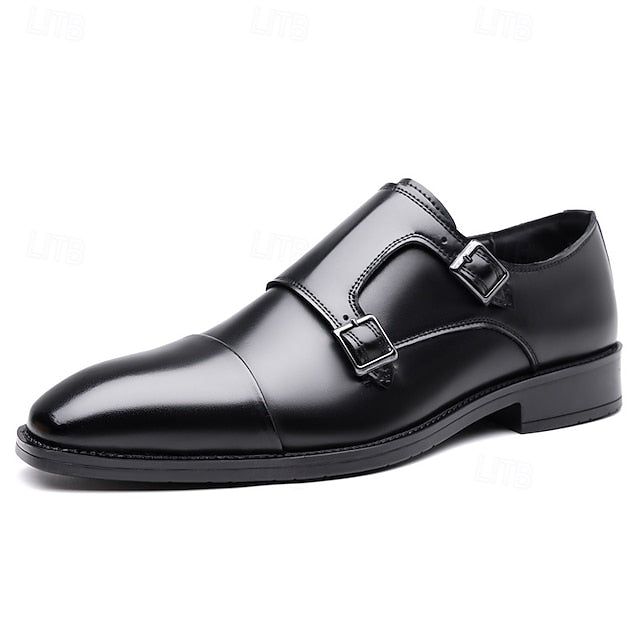 Double Monk Leather – Elegant Strap Men's Shoes