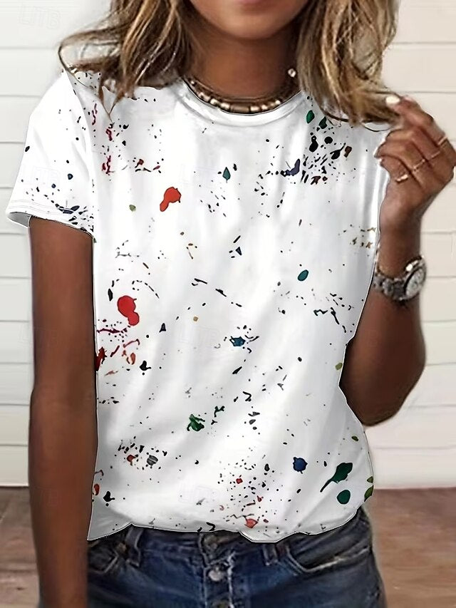 Women's T Shirt Letter Stylish Basic Classic Short Sleeve