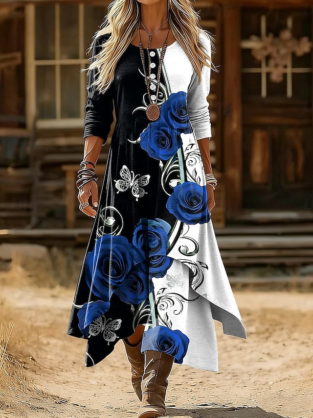 Women's Midi Dress Shift Dress Casual Daily Holiday Regular