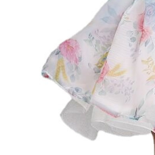 Color Dress Solid Girl Party Girls' Flower Kids