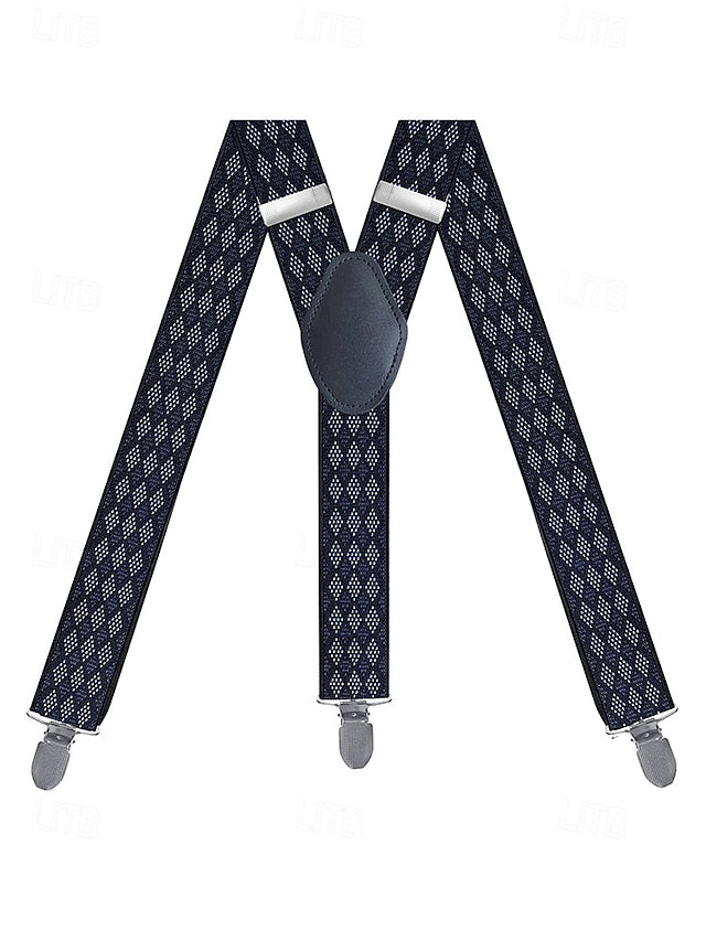 Suspenders Pattern Clip-On Argyle Classic – Men's