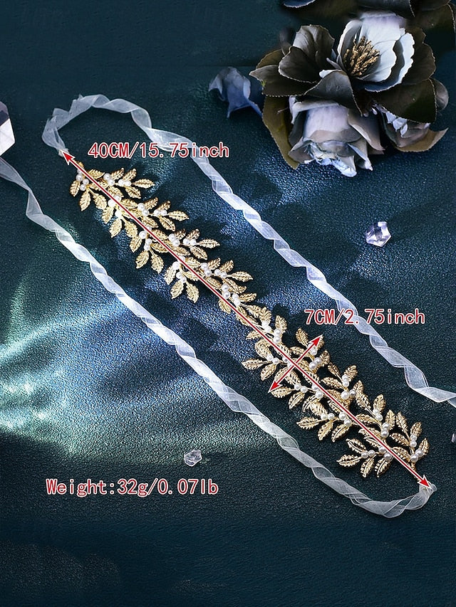 Accents Belt Leaf – Gold Pearl with Elegant Bridal