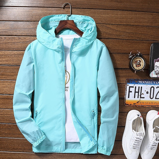 Men's Women's Windbreaker Running Skin Jacket Pocket