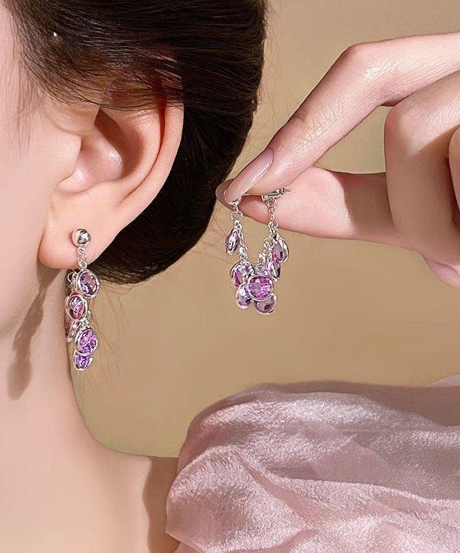 Blue 2025 Earrings Hoop New Copper Alloy Crystal