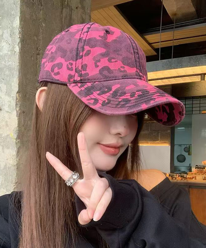 2025 Hat Print Cap Baseball Leopard New Rose Versatile