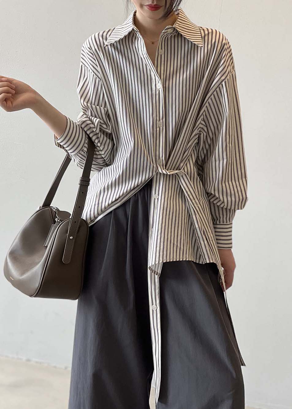 Pan Cotton Collar Fall Striped Peter French Shirt Button