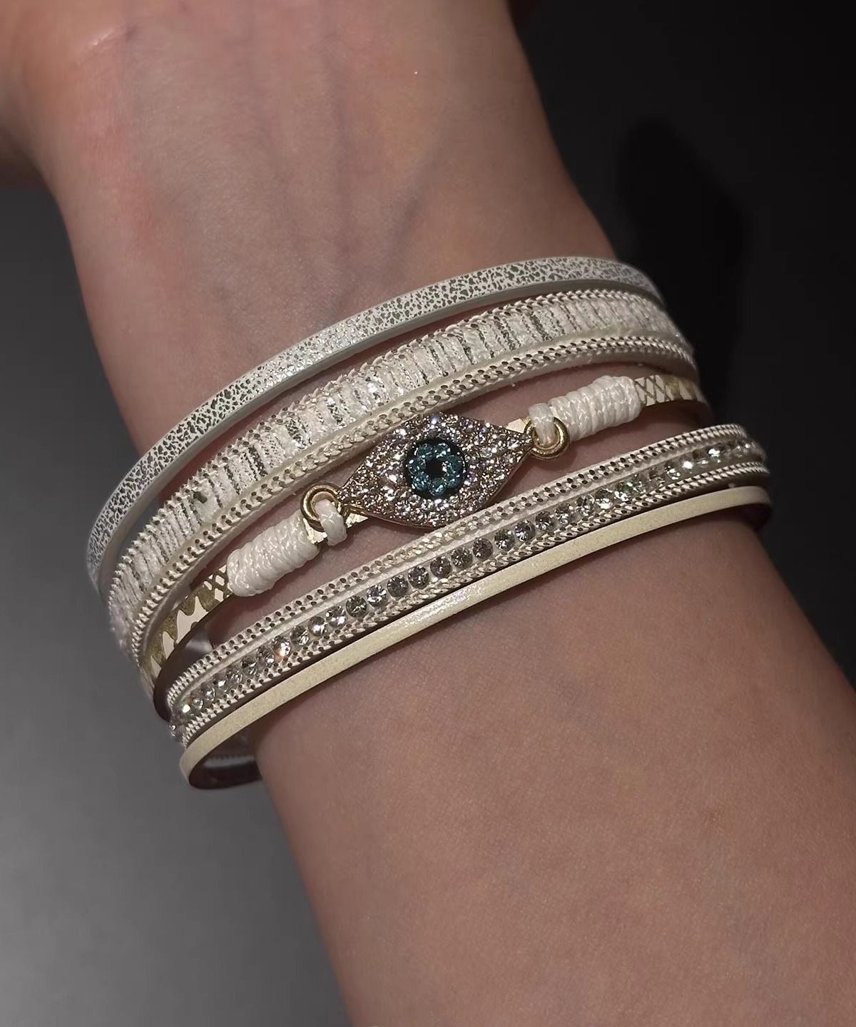 Zircon Bangle Silk Alloy Boho