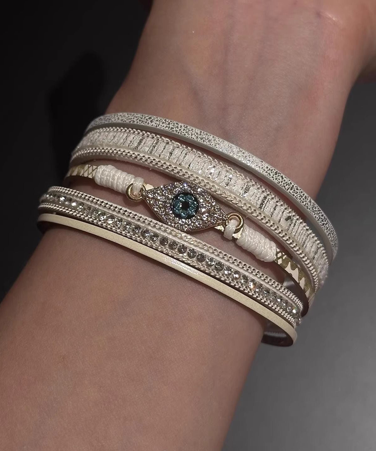Zircon Bangle Silk Alloy Boho
