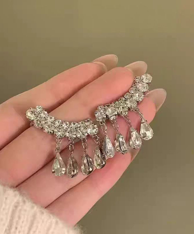 Boutique Stud Overgild Drop Silk Earrings Tassel Water Copper