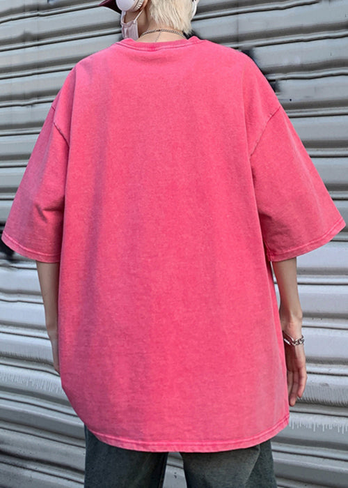 Shirts Half Sleeve Oversized Rose T Print Casual Mens Cotton