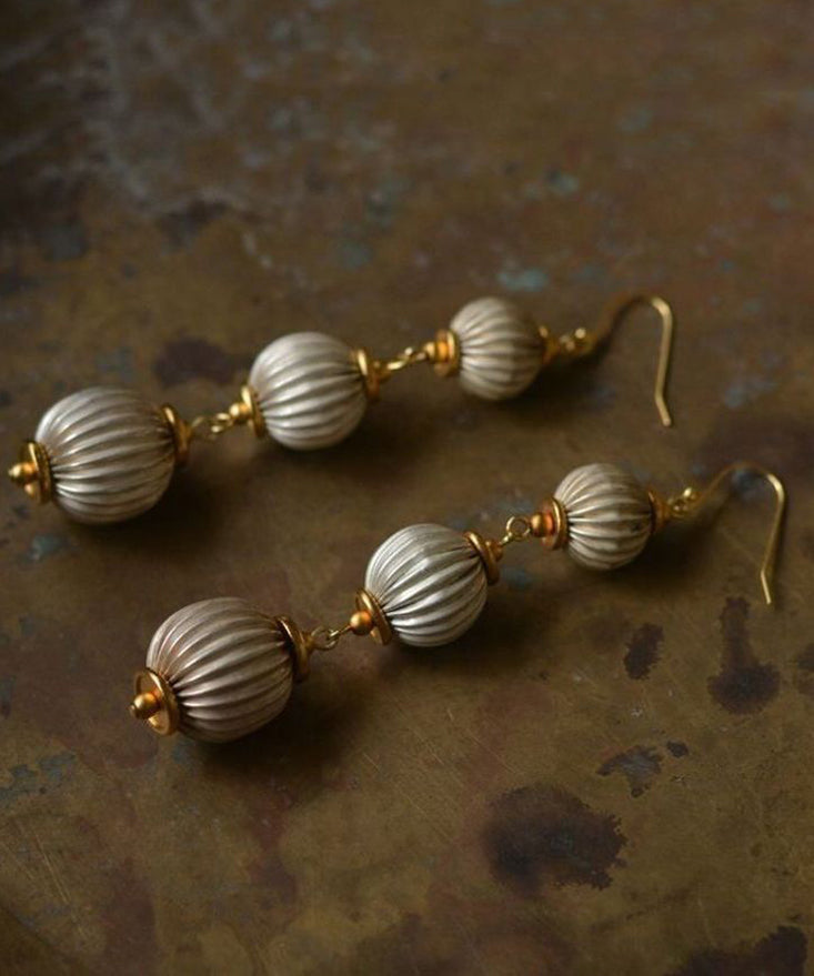LanternDrop Copper Style Earrings Gold Chinese Alloy