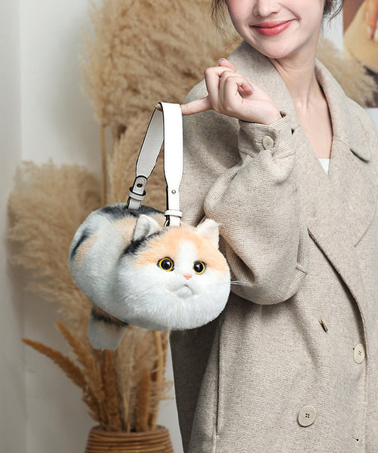 Yellow Cat Fuzzy Creative Cute Bag Shoulder Fur