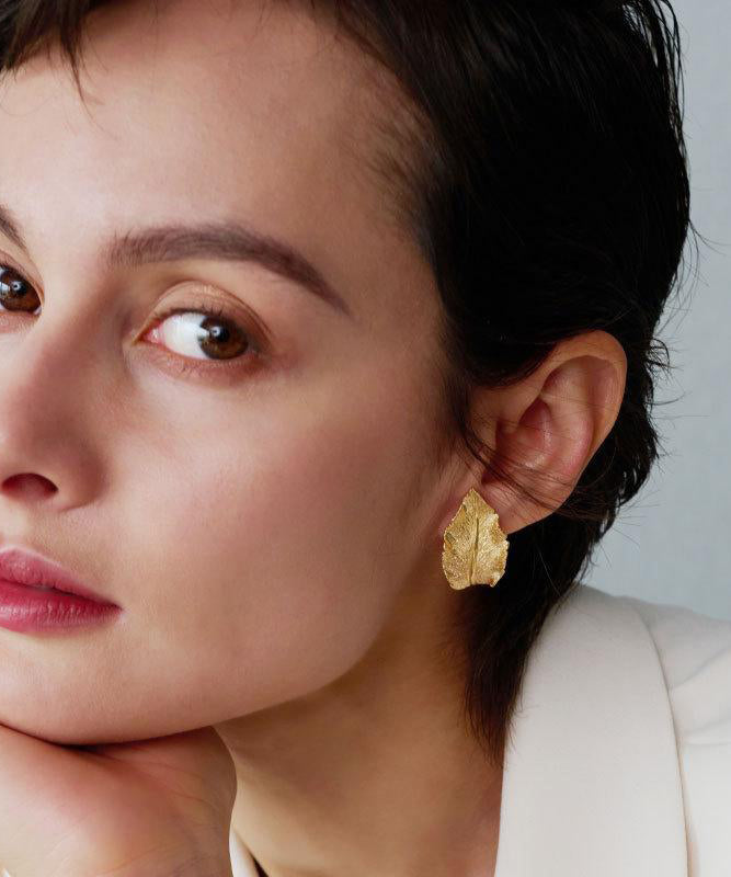 Silver Overgild Earrings DIY Hoop Sterling Leaf Gold