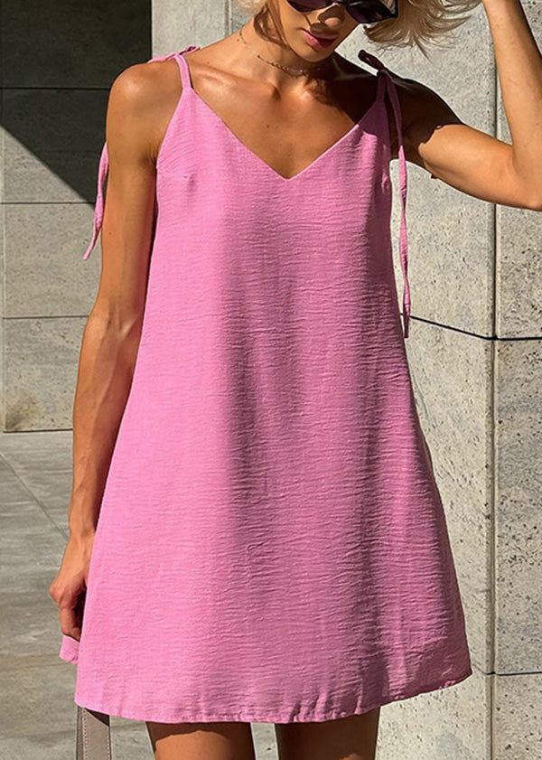 Fashion Dresses White Mini Cotton Summer Lace Backless Up