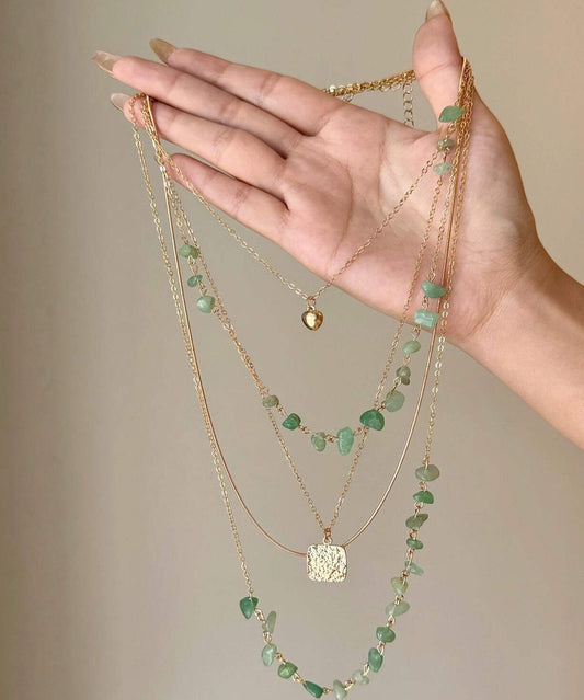 Necklace Fine Bead Gravel Gold Copper Alloy Gratuated