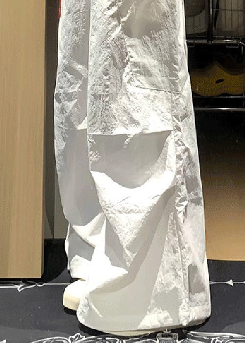 Pockets Plaid Patchwork Fall Cotton French White Pants