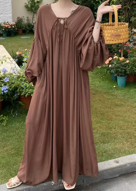 Chocolate Oversized Lace Dresses Cotton Up Vacation Italian