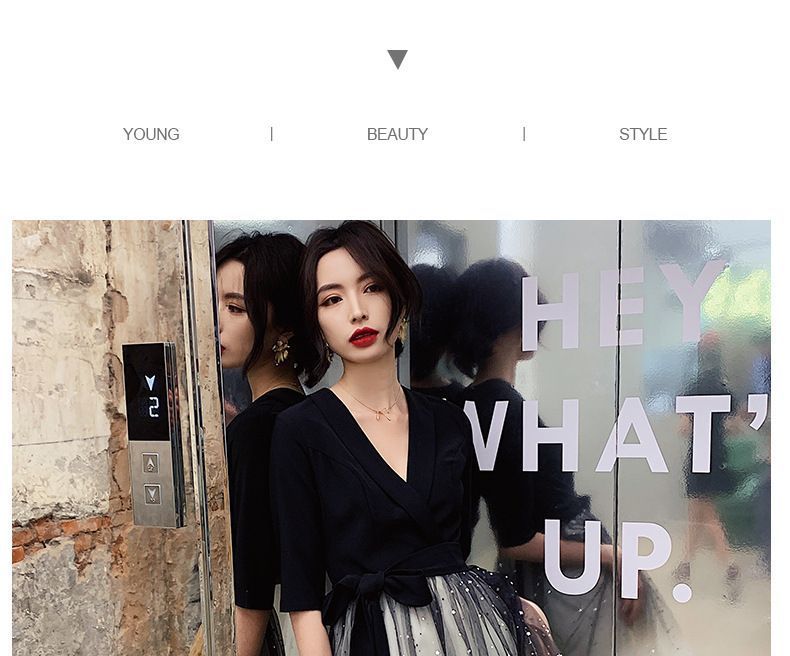 Elbow-Sleeve Sequined A-Line Evening Gown (Various Designs)