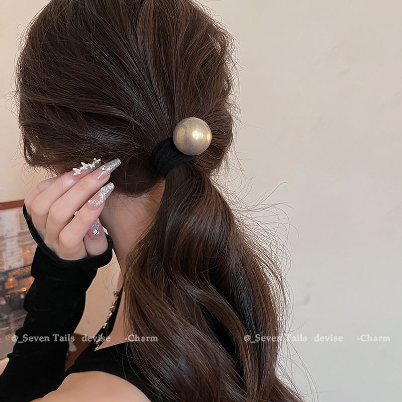 / Pearl Faux Set Hair Tie
