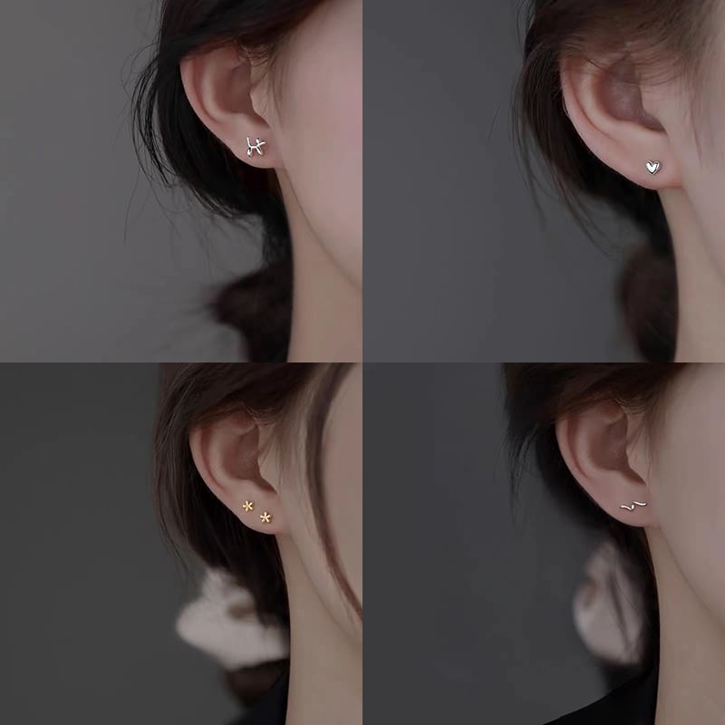 (Various Designs) Stud Silver Earring Sterling