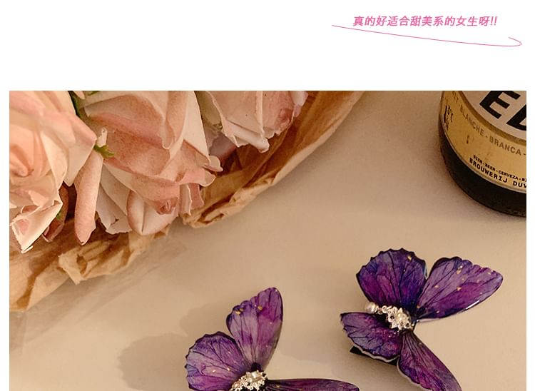 / Butterfly Set Clip Hair Rhinestone
